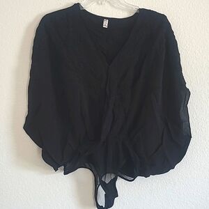 Free People Intimately Black Lace Bodysuit Size XS